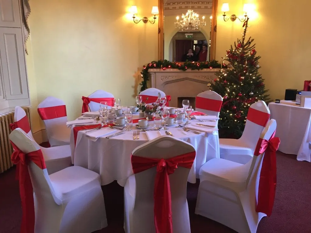 Miles Room christmas wedding breakfast (red)