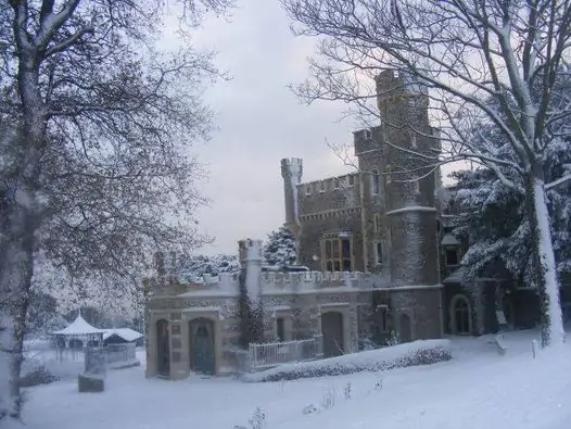 snowy christmas at the castle