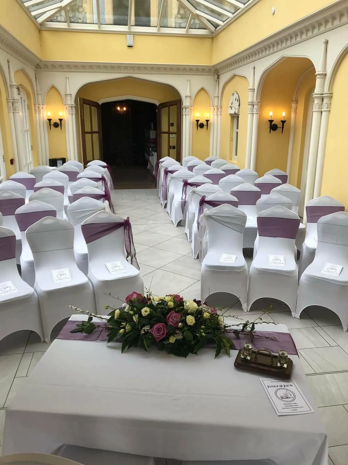 Orangery wedding ceremony