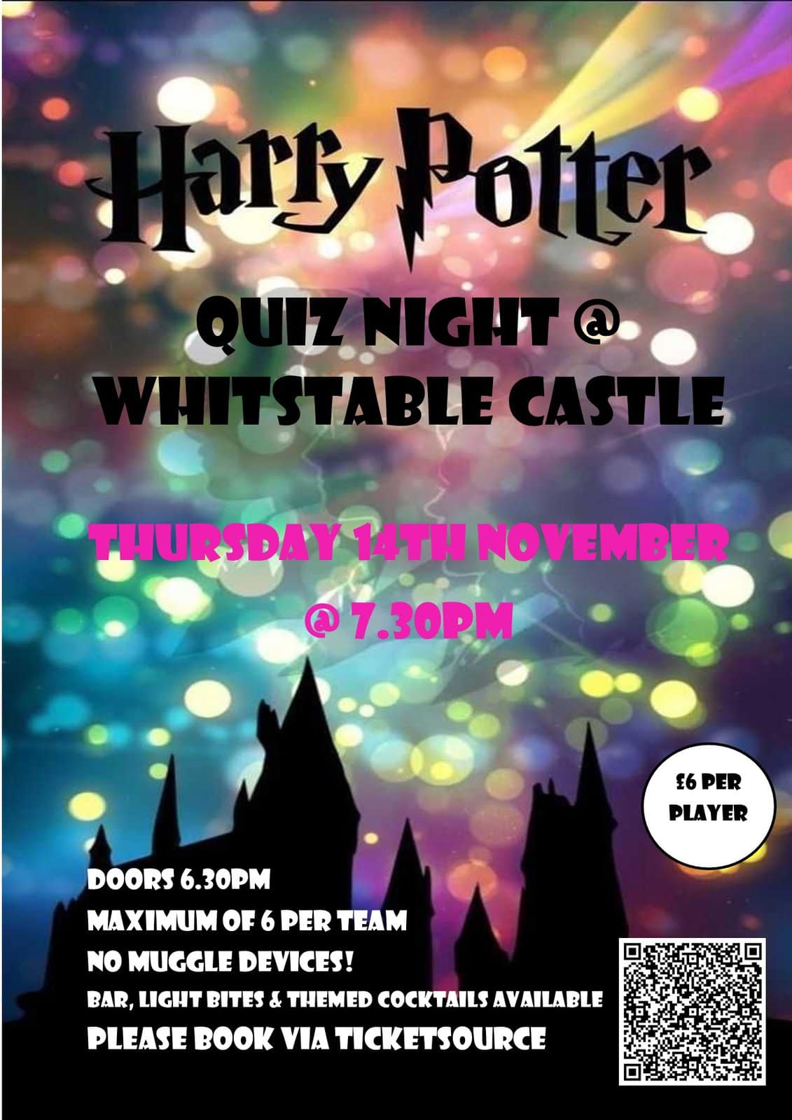 Harry Potter Quiz Night Whitstable Castle Whitstable Castle & Gardens